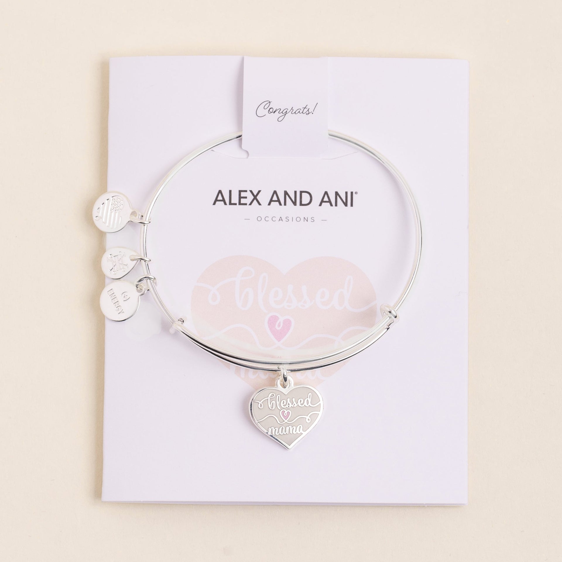 Blessed Mama Charm Bangle Bracelet