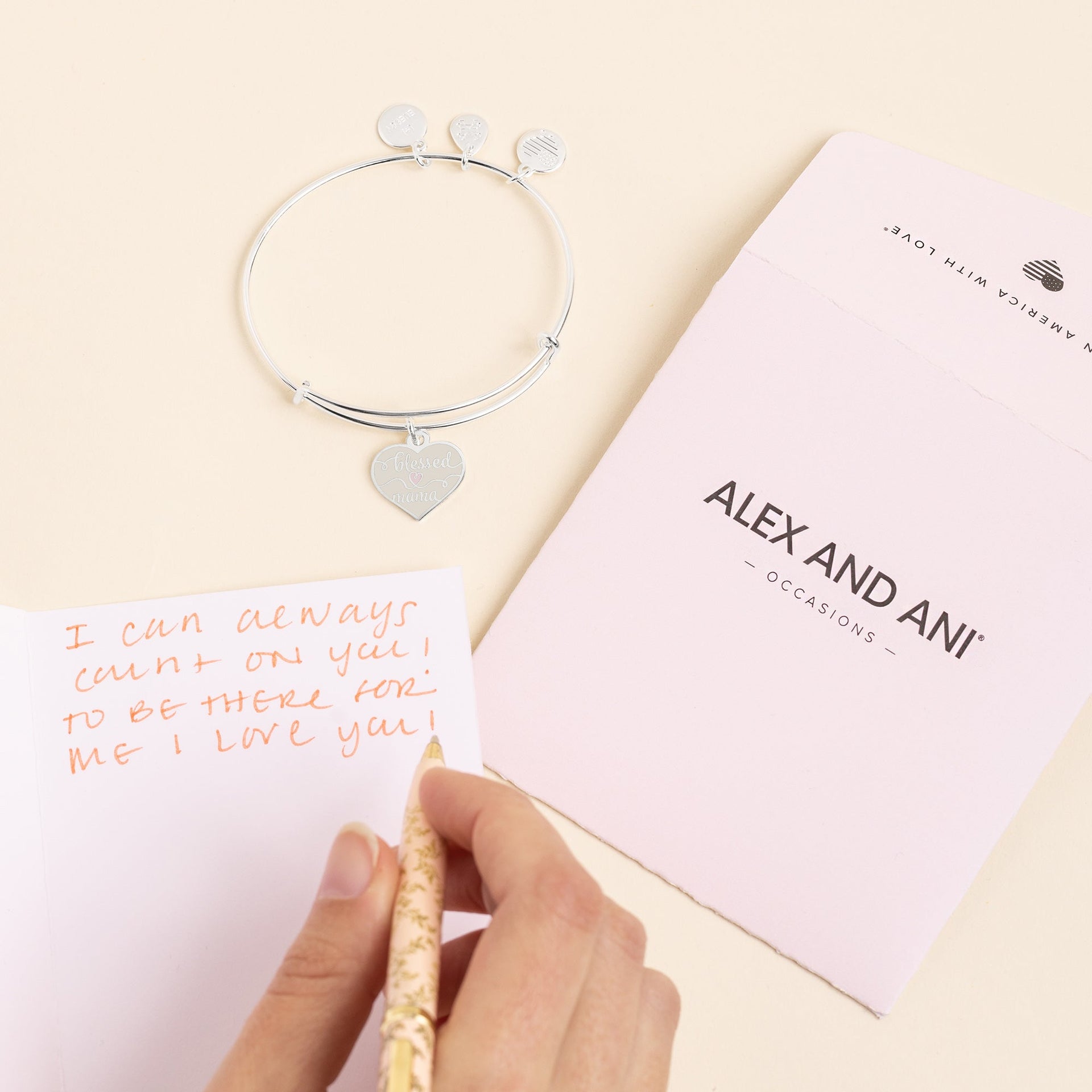 Blessed Mama Charm Bangle Bracelet