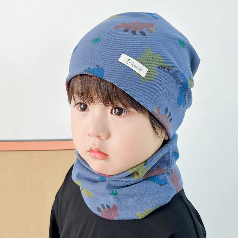 Autumn Winter Baby Cotton Scarf & Hat Set (Wholesale)