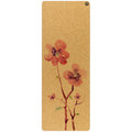 Blossom Original Cork Yoga Mat with floral print and non-slip cork surface