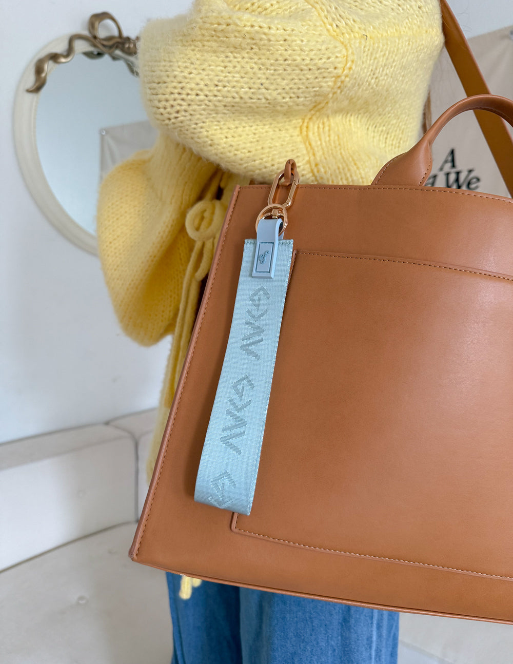 Blue Oversized Highs and Lows Keychain for Bags and Keys