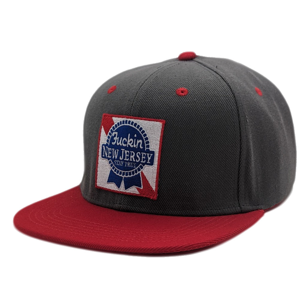 Classic structured snapback hat featuring the Blue Ribbon design.