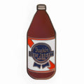 Blue Ribbon enamel pin featuring a classic beer-inspired design with a butterfly clasp backer.