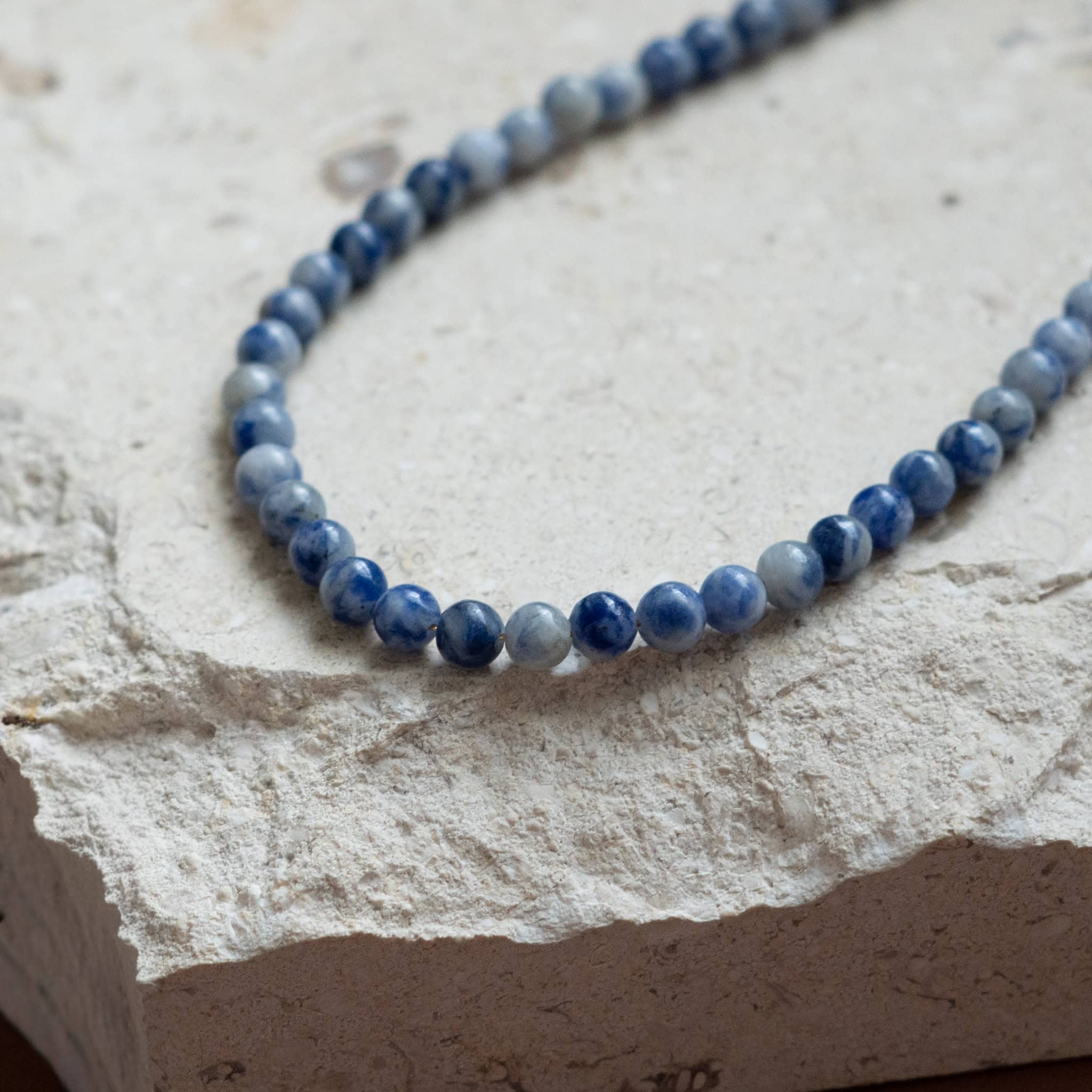 Blue Norah Beaded Necklace