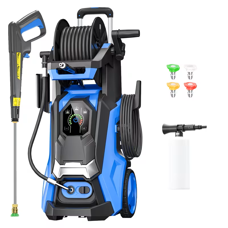 4500 PSI Electric Pressure Washer with Foam Cannon and Hose Reel