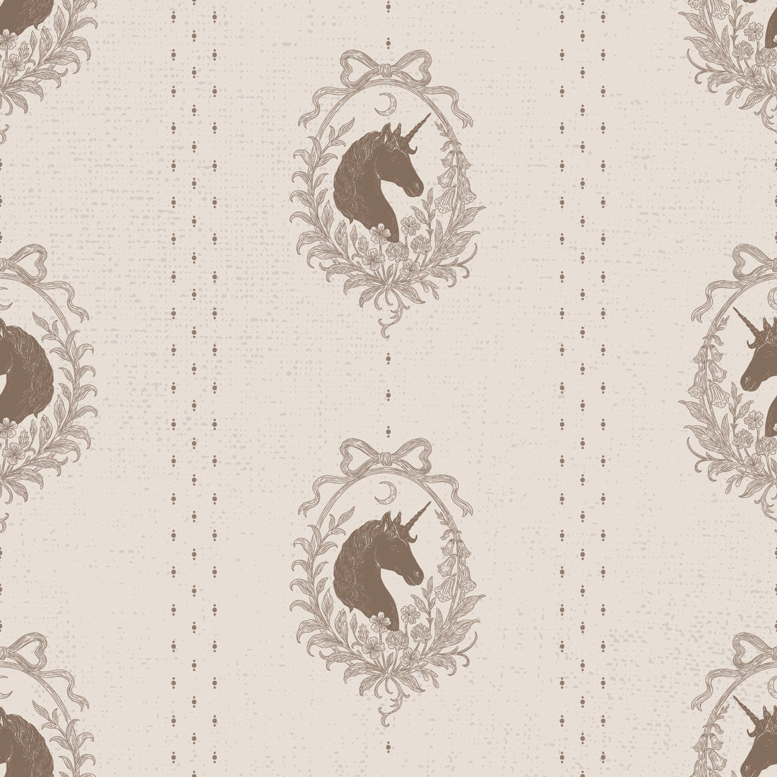 Bluette Whimsical Removable Wallpaper in Blush-Pink & Taupe