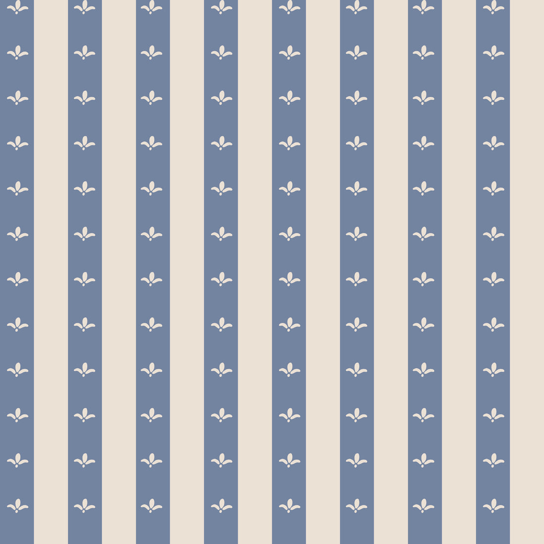 Boden Striped Wallpaper in Beige, Gold, Blue and White