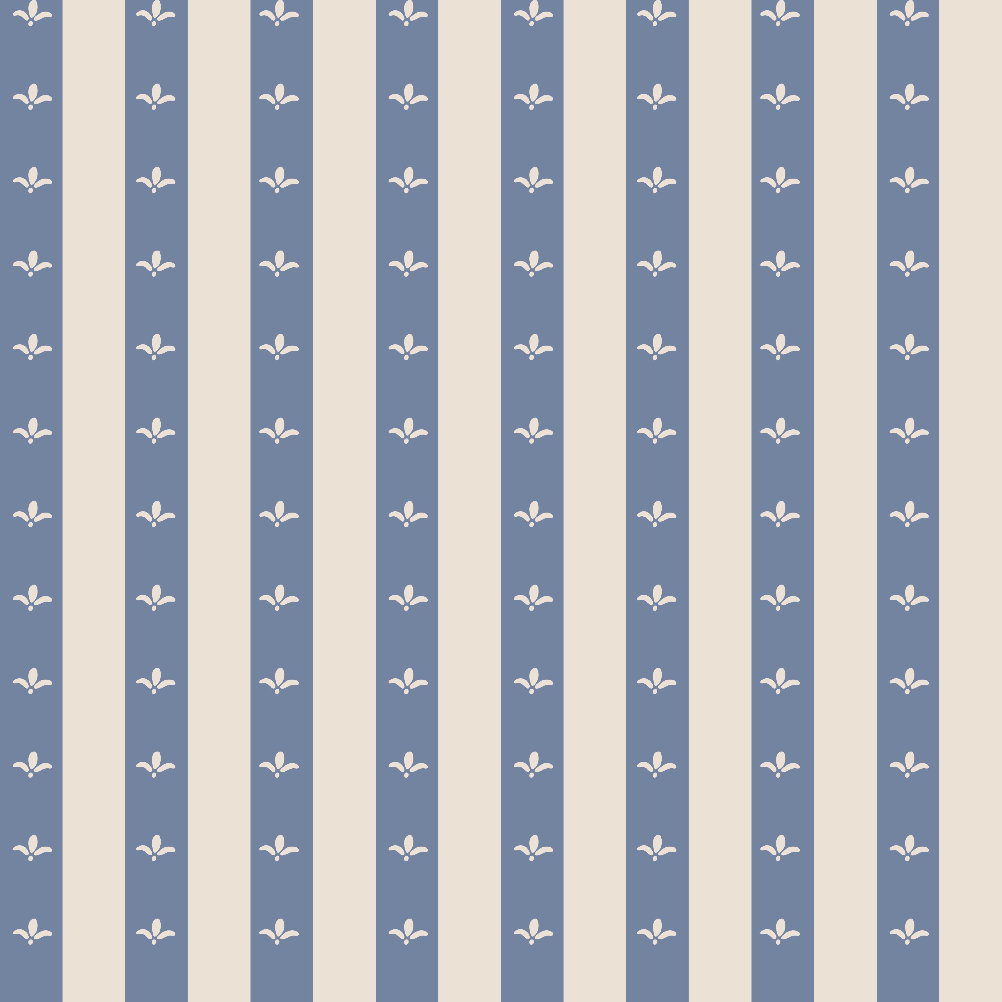 Boden Striped Wallpaper in Beige, Gold, Blue and White