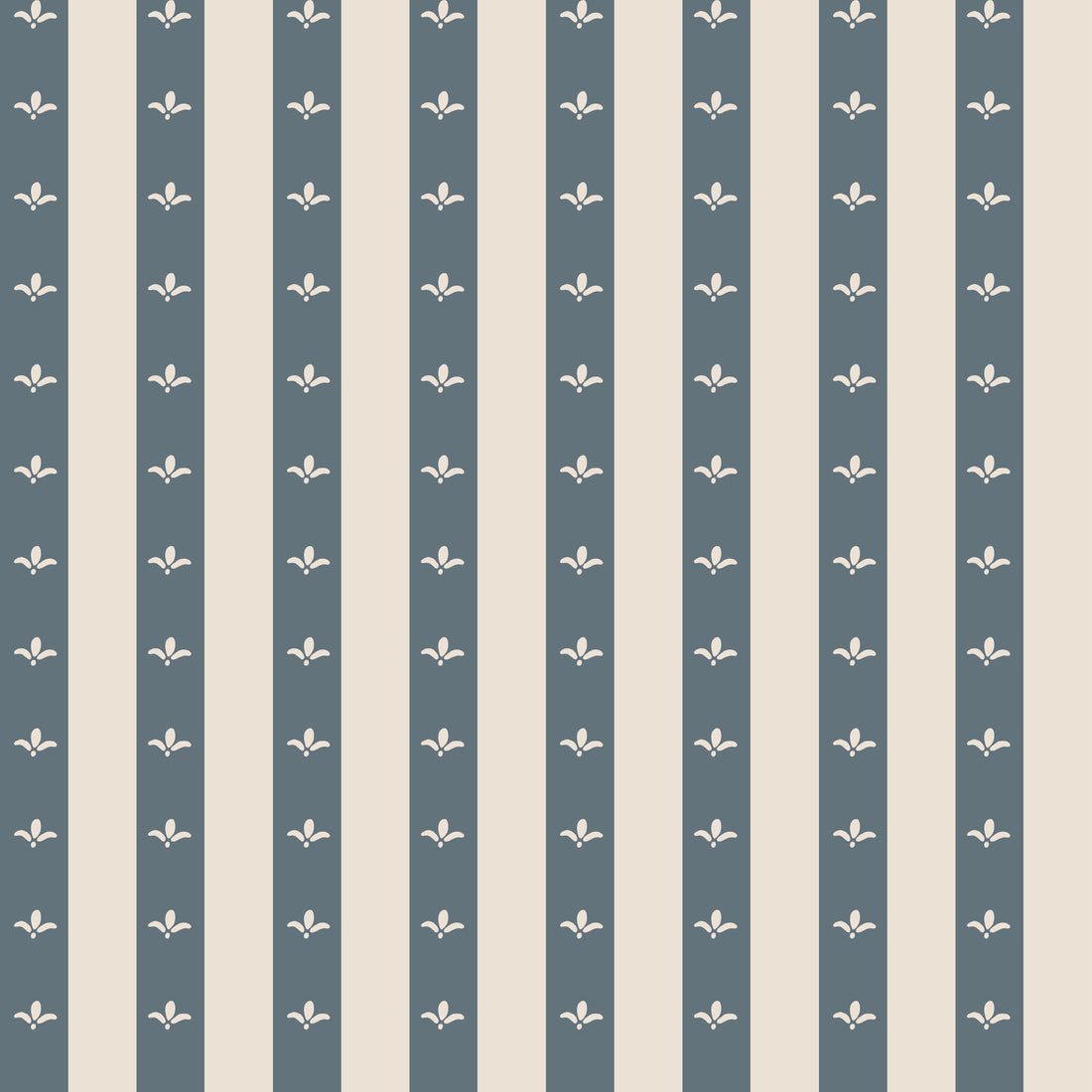 Boden Striped Wallpaper in Beige, Gold, Blue and White