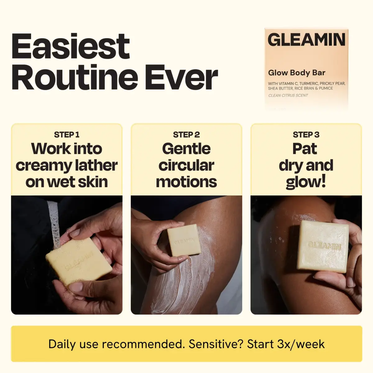 Brightening Exfoliating Body Bar with Vitamin C and Kojic Acid - Image 6