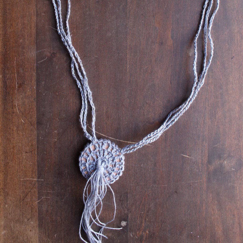 Boho Macrame Necklace Crochet Pattern: Earth Tone DIY Jewelry