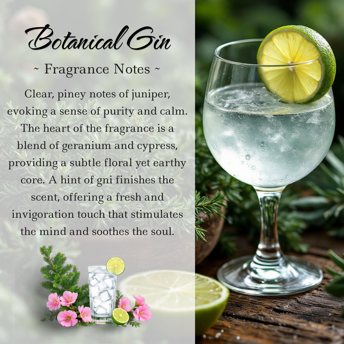 Botanical Gin and Juniper Crystal-Enhanced Reed Oil Diffuser, 100ml