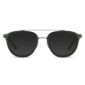 The Booker sunglasses in Lagoon featuring marble accents and a stainless steel/acetate frame.