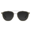 The Booker sunglasses in Stone color featuring a stainless steel and acetate frame.