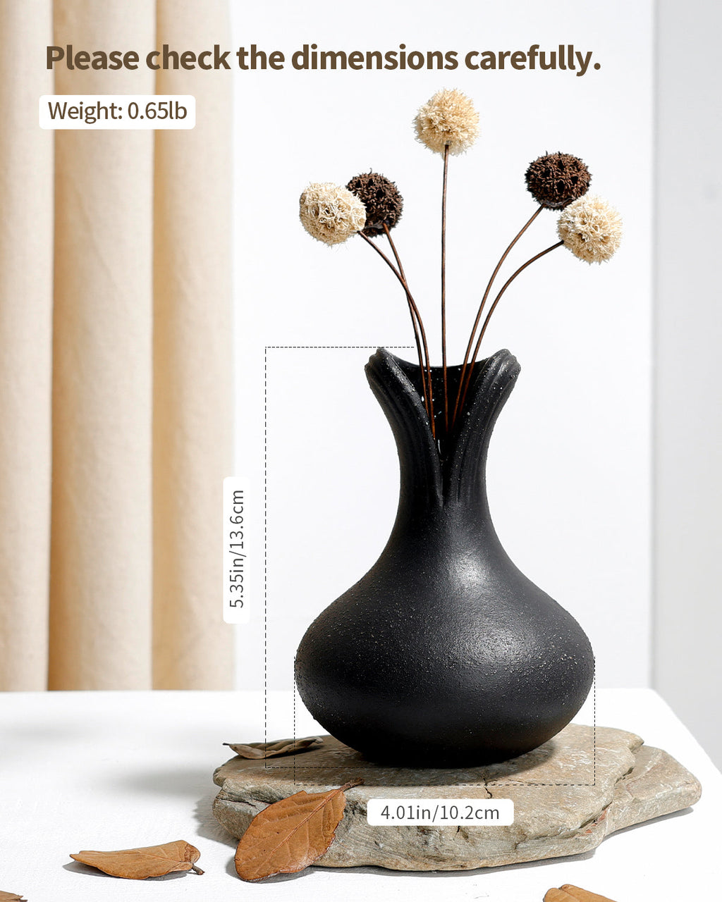 BosilunLife Flower Vase Recycled Ceramic Eco-Clay