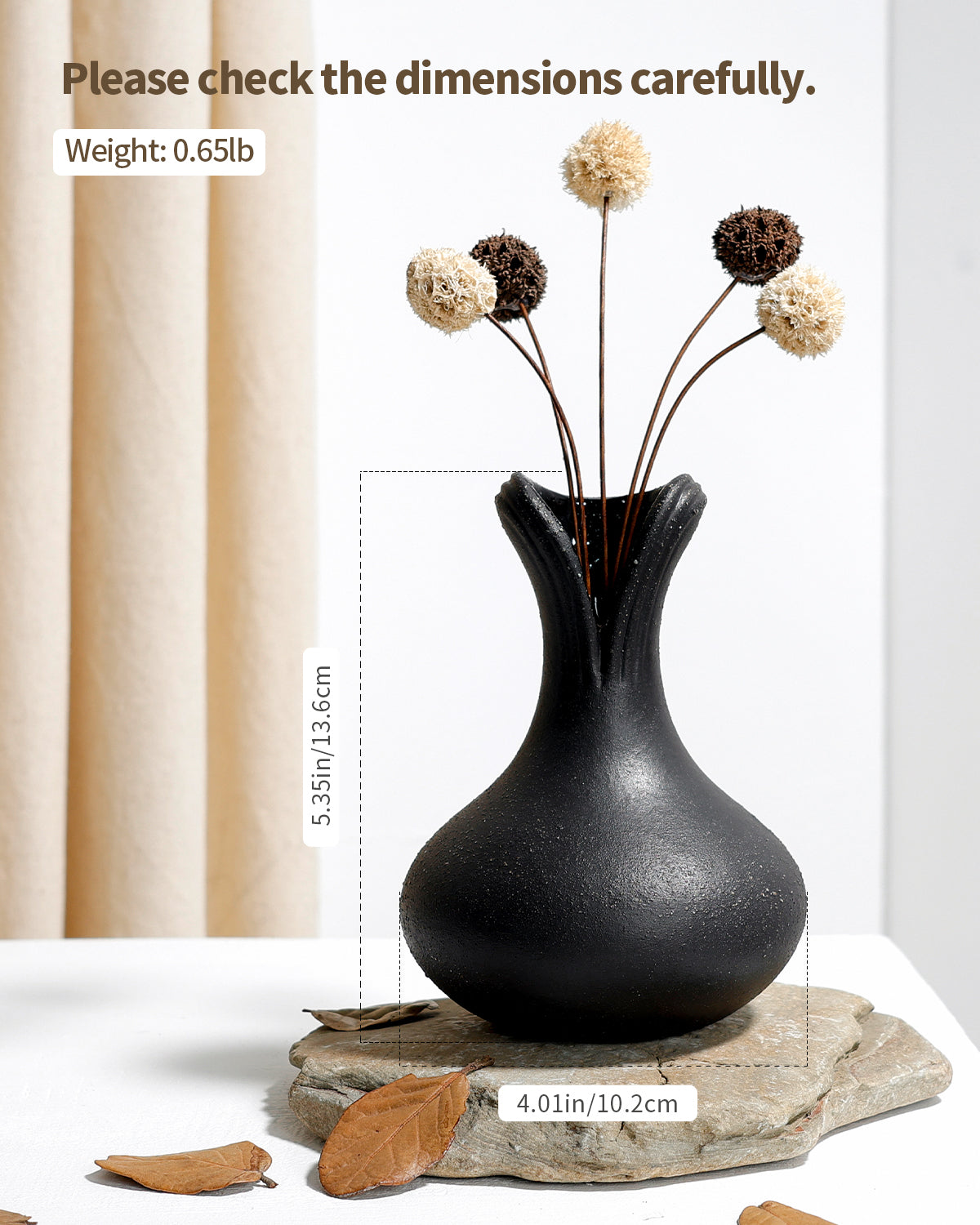 BosilunLife Flower Vase Recycled Ceramic Eco-Clay