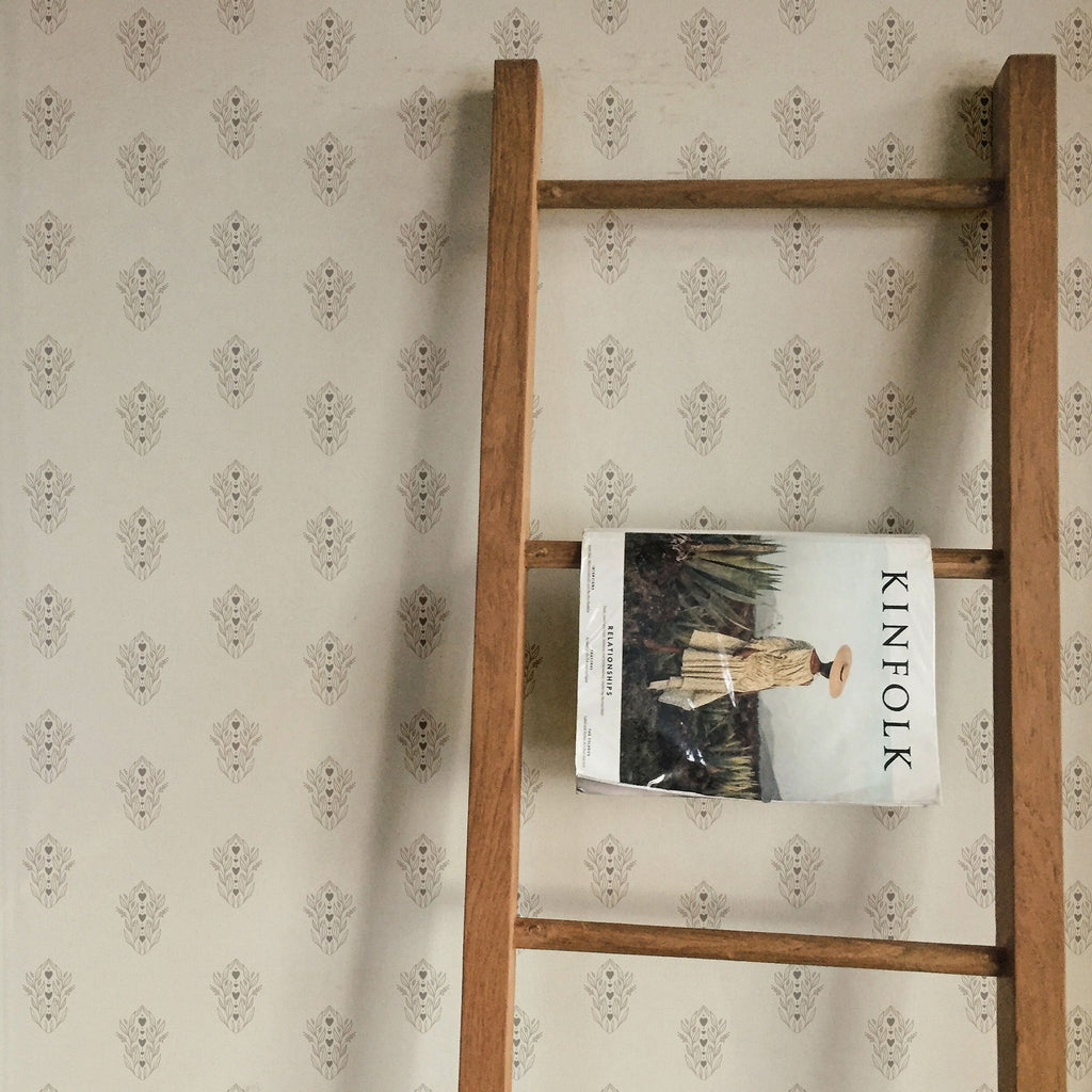 Leonore Minimalist Wallpaper - Green, Grey & White Scandinavian