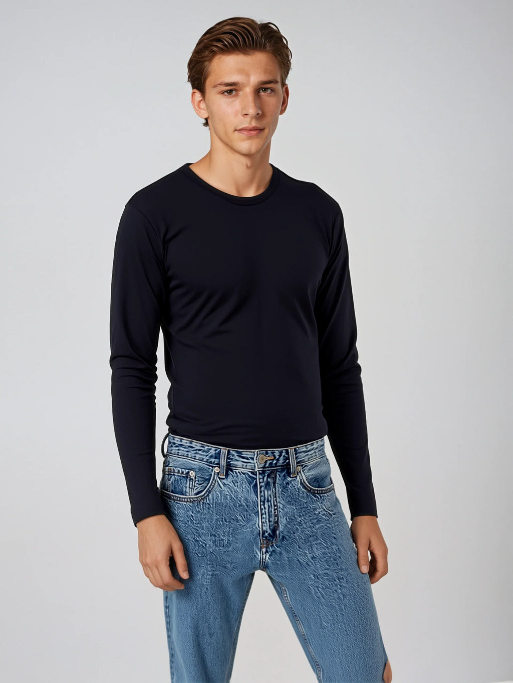Retro Fleece Crewneck Sweatshirt 8 oz Cotton Blend Basic