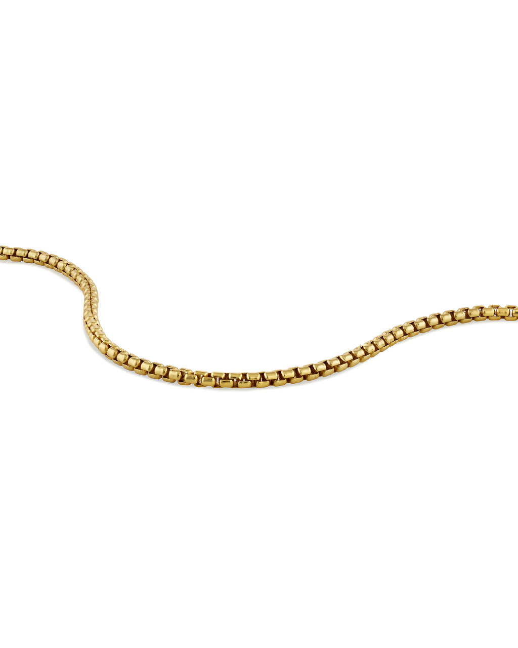 Gold Box Chain Jewelry Set - 925 Sterling Silver Layering Set