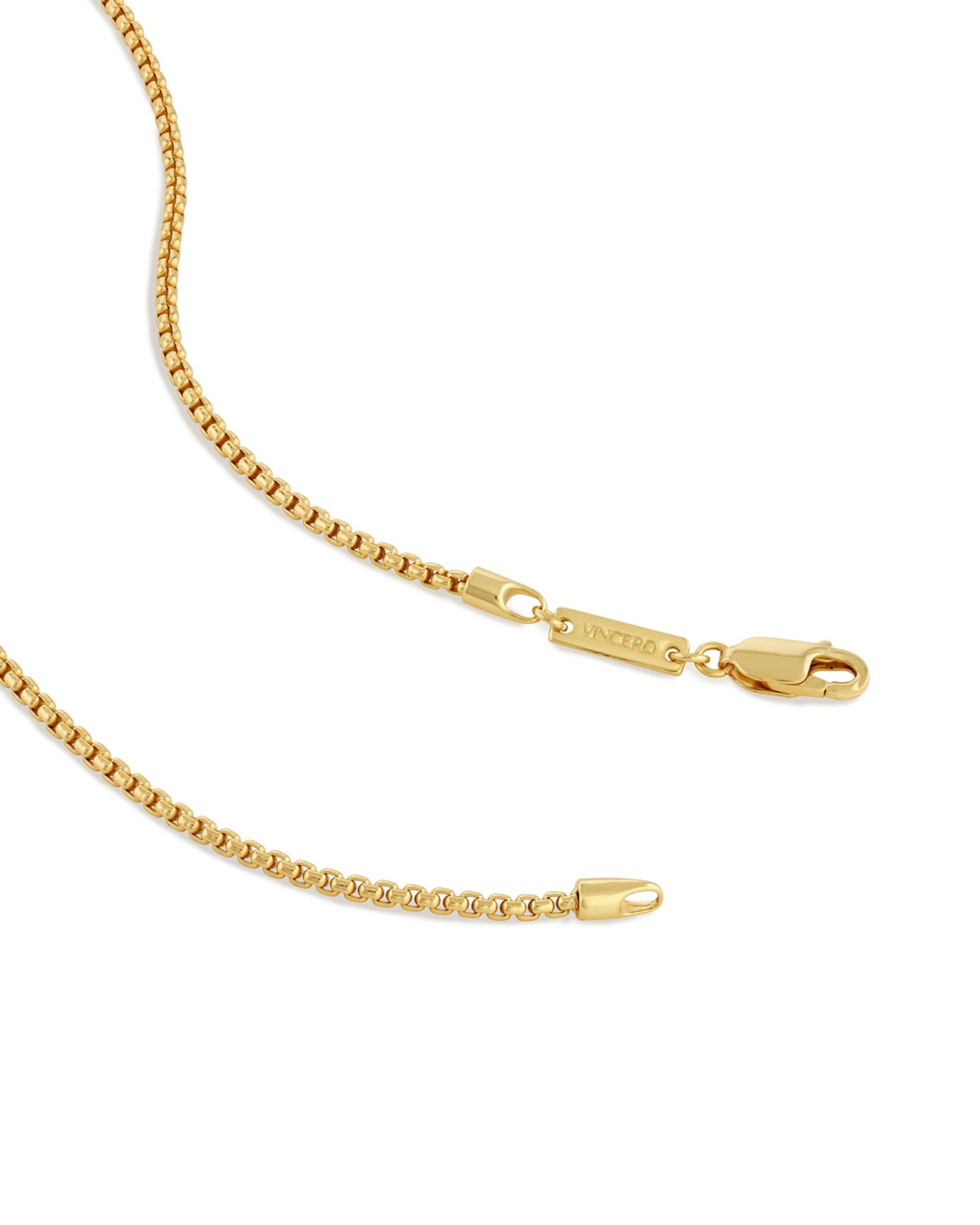 2MM Box Chain Necklace in 14K Gold Plated Sterling Silver