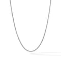 22-inch 2mm sterling silver box chain necklace with rhodium finish and parrot clasp