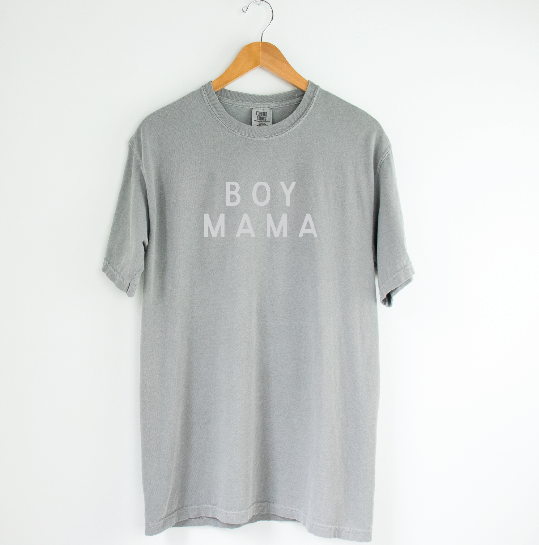 Boy Mama Simplistic Neutral Tee: Classic Cotton Women's Shirt
