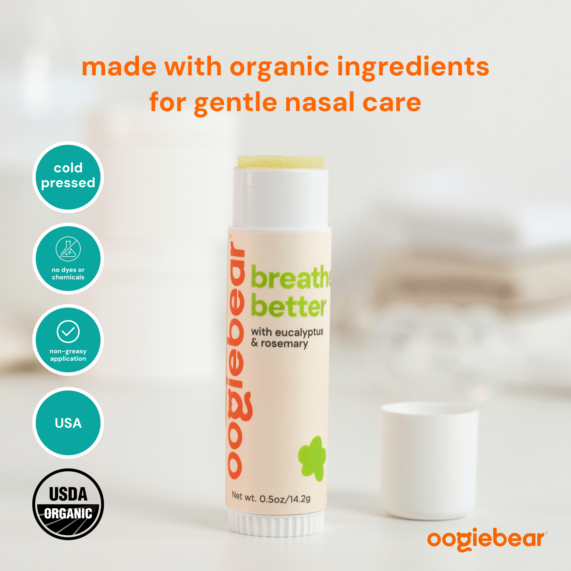 Organic Baby Breathing Balm with Eucalyptus & Rosemary for Airways