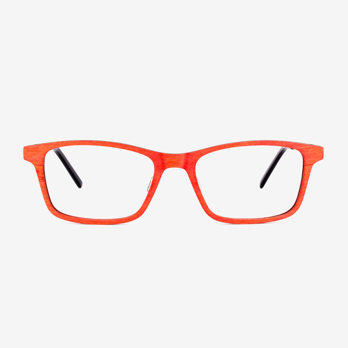 Brickell naturalist metal and wood eyeglasses in rectangular frame