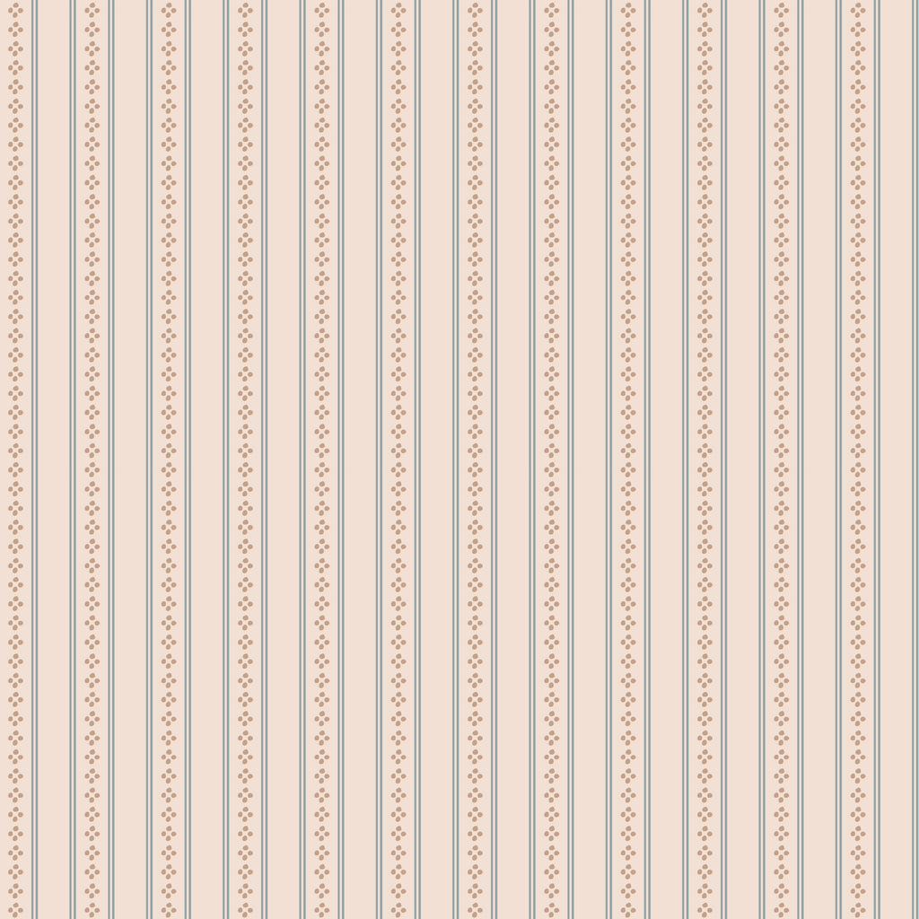 Bridger Striped Removable Wallpaper in Beige, Blue, and White
