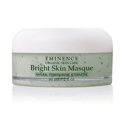 Éminence Bright Skin Masque container featuring green and white packaging design