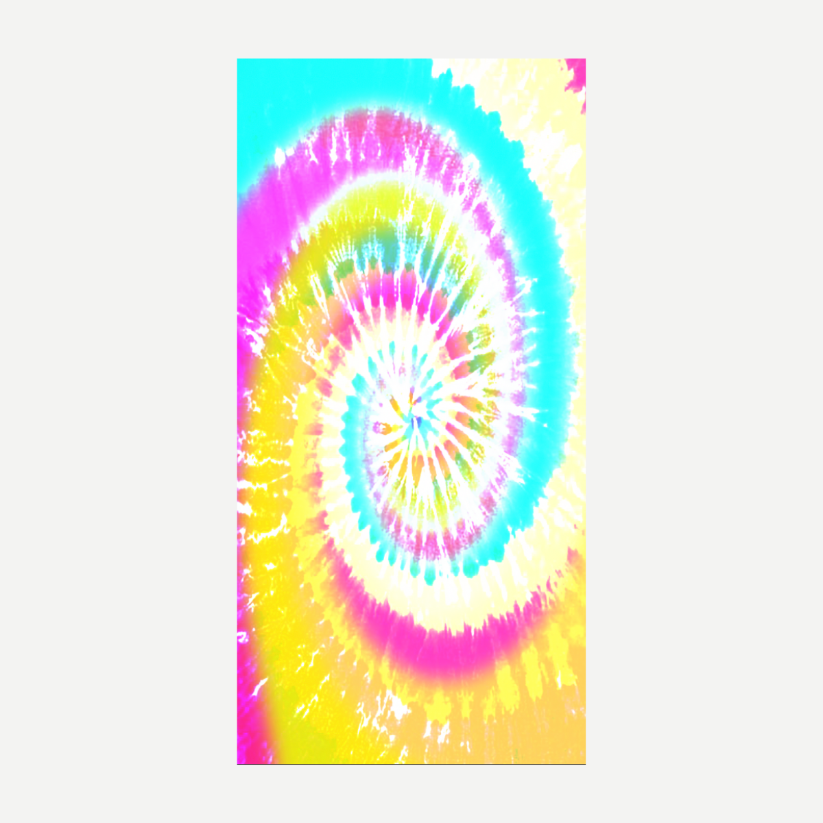 Bright Tie Dye Beach Towel Colorful Spiral Pattern Soft Cotton