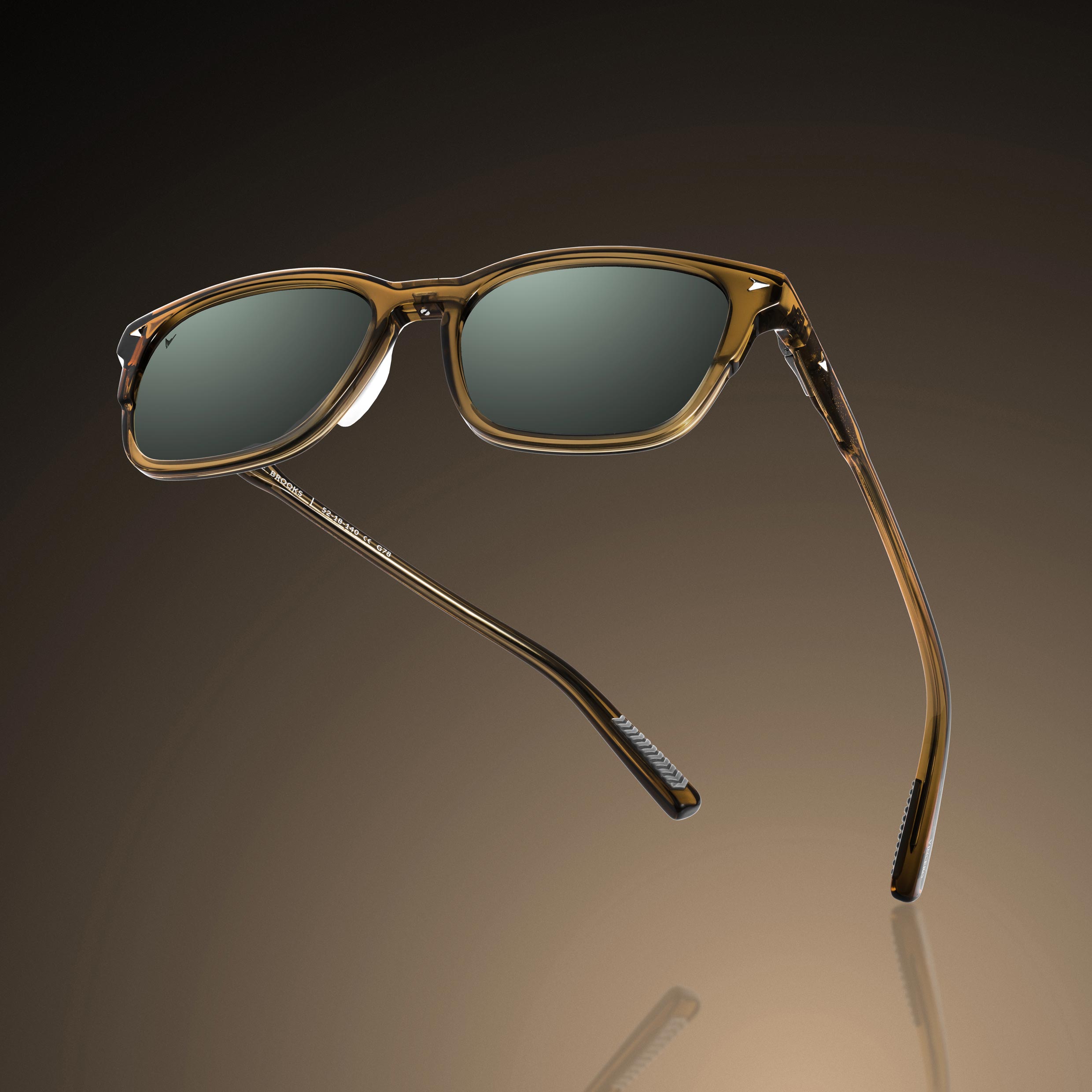 The Brooks Sandalwood Premium Acetate and Marble Sunglasses
