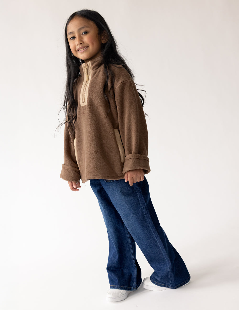 Kids Chestnut Fleece Pullover