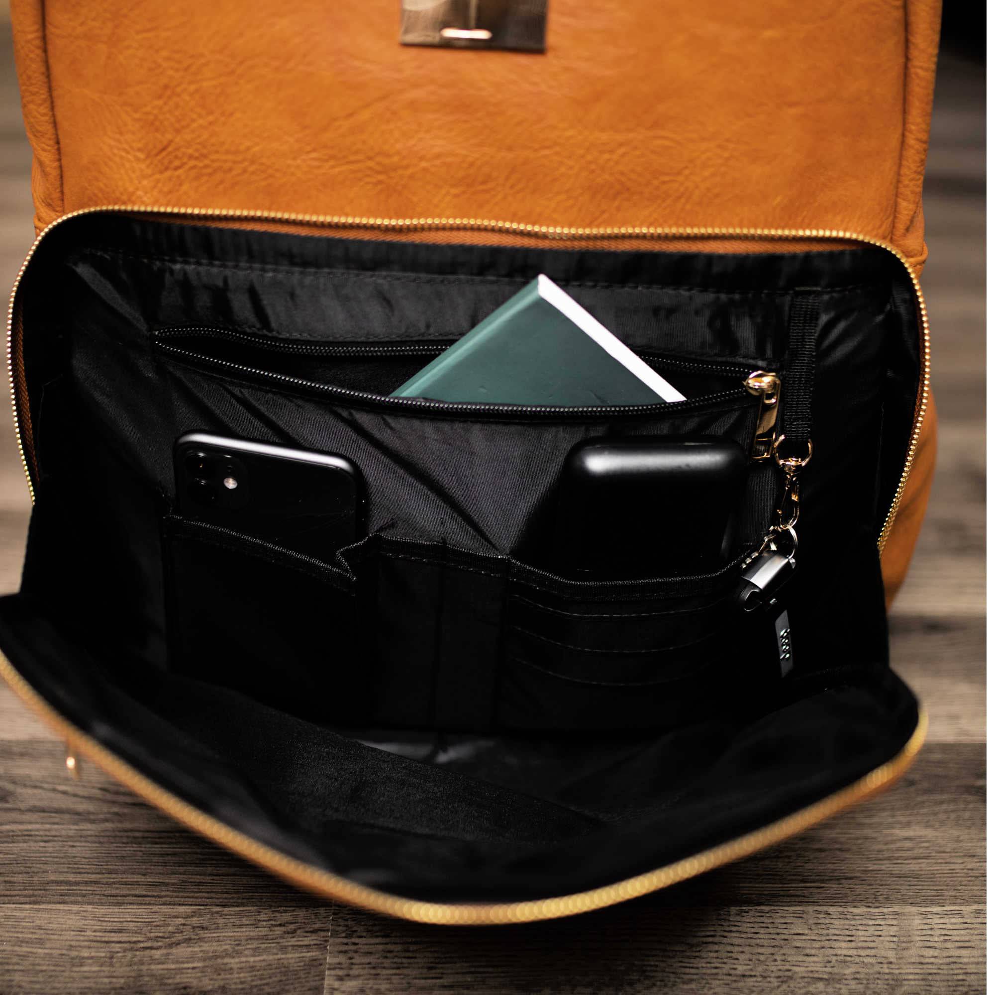 Brown Leather Commuter Bag