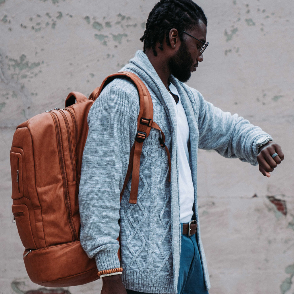 Brown Leather Luxury Patented Carry-On Bag (Only 300 Made)