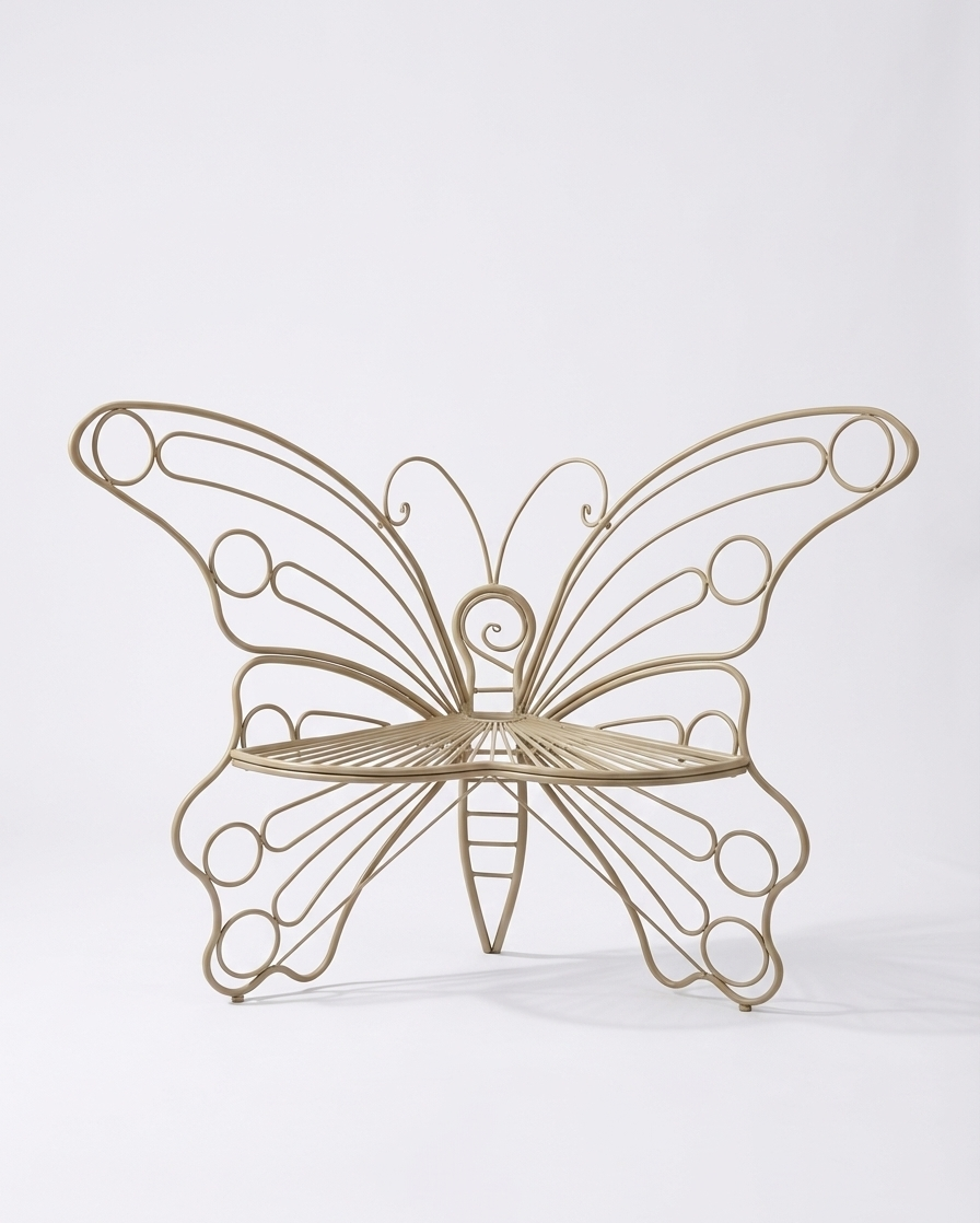 50-Inch Whimsical Garden Bench in Teal, Lavender, or Tan