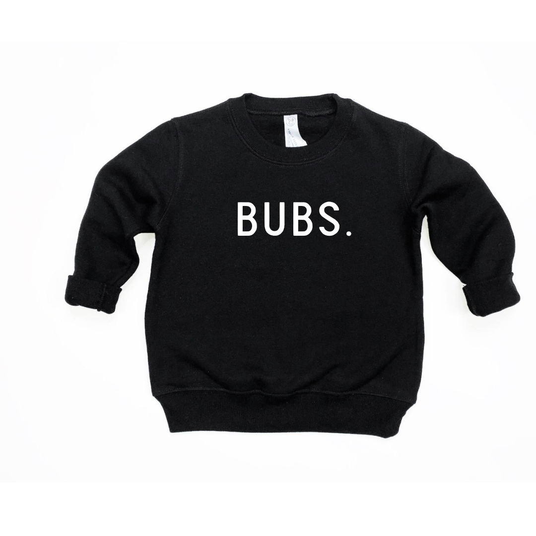 BUBS. branded children's pullover sweatshirt in knit fabric