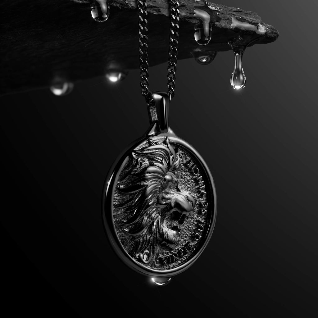 The Lion Pendant Necklace - Stealth Matte Finish Inner Mastery