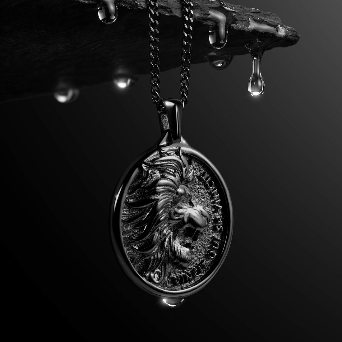 The Lion Pendant Necklace - Stealth Matte Finish Inner Mastery