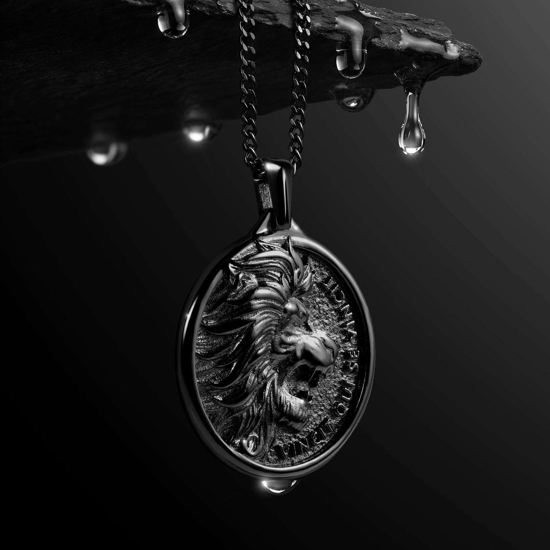 The Lion Pendant Necklace - Stealth Matte Finish Inner Mastery