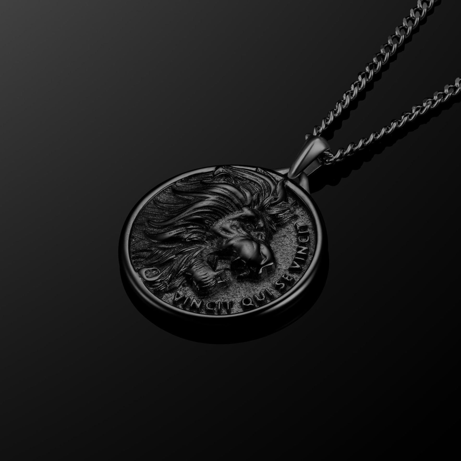 The Lion Pendant Necklace - Stealth Matte Finish Inner Mastery
