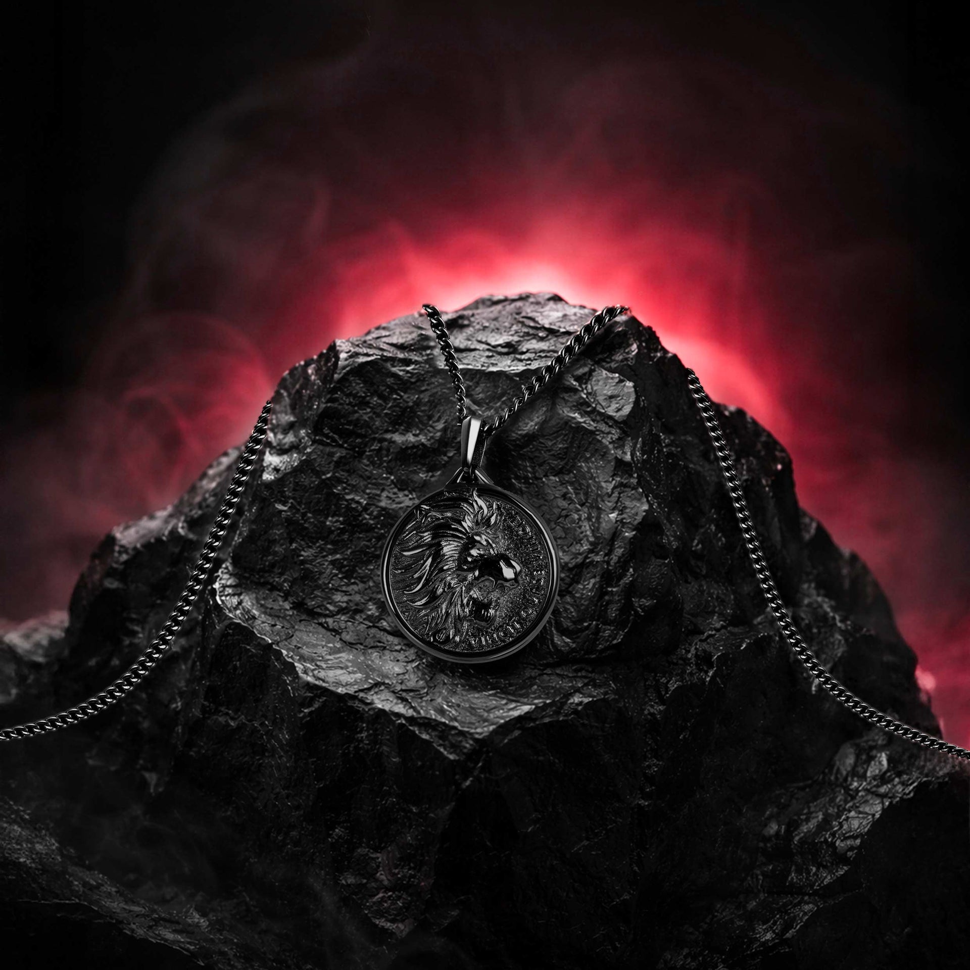 The Lion Pendant Necklace - Stealth Matte Finish Inner Mastery