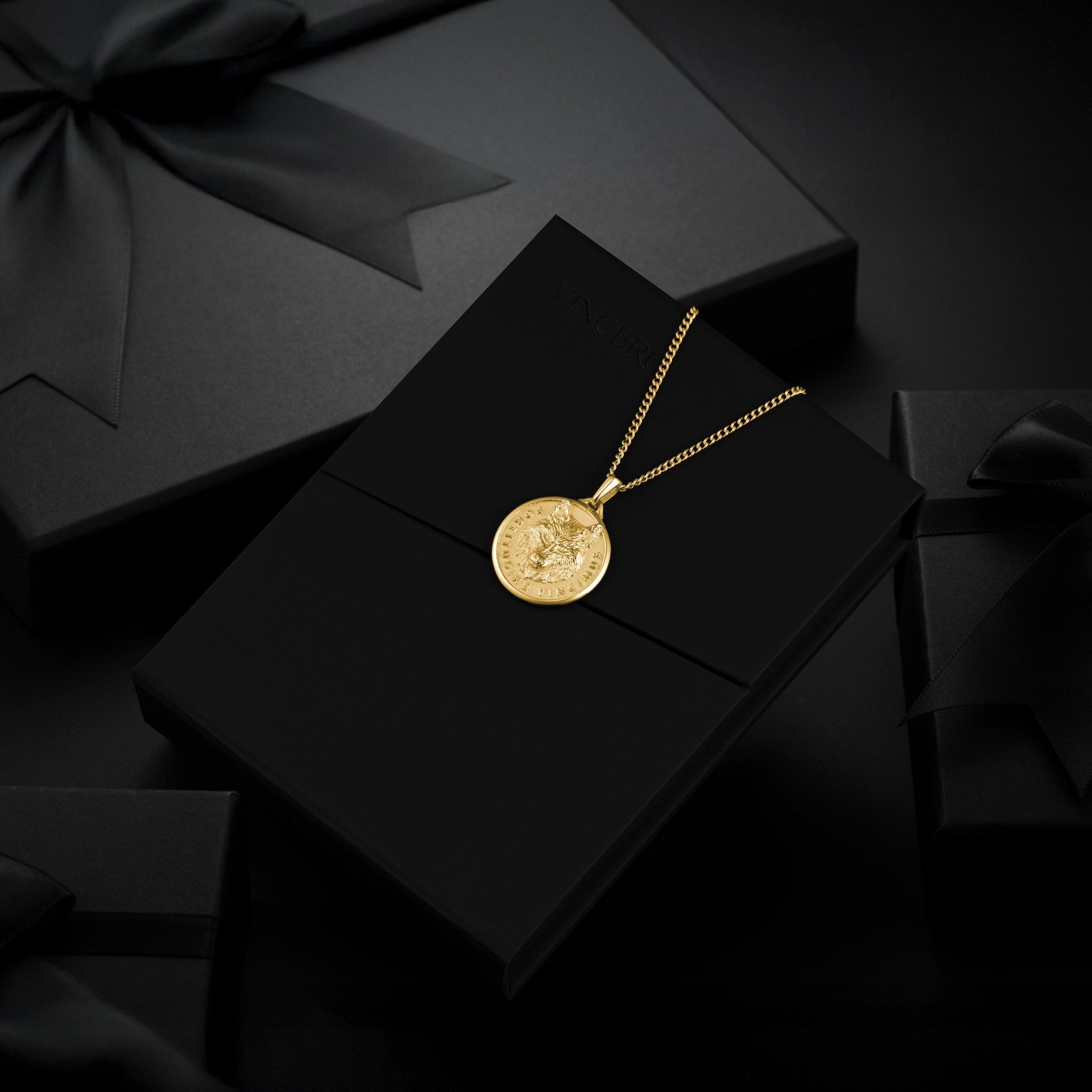 The Wolf Pendant 14K Gold Inspirational Strength Jewelry