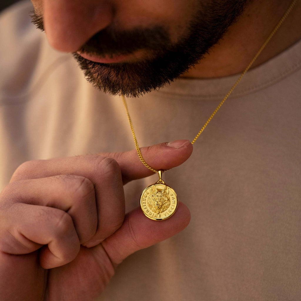 The Wolf Pendant 14K Gold Inspirational Strength Jewelry