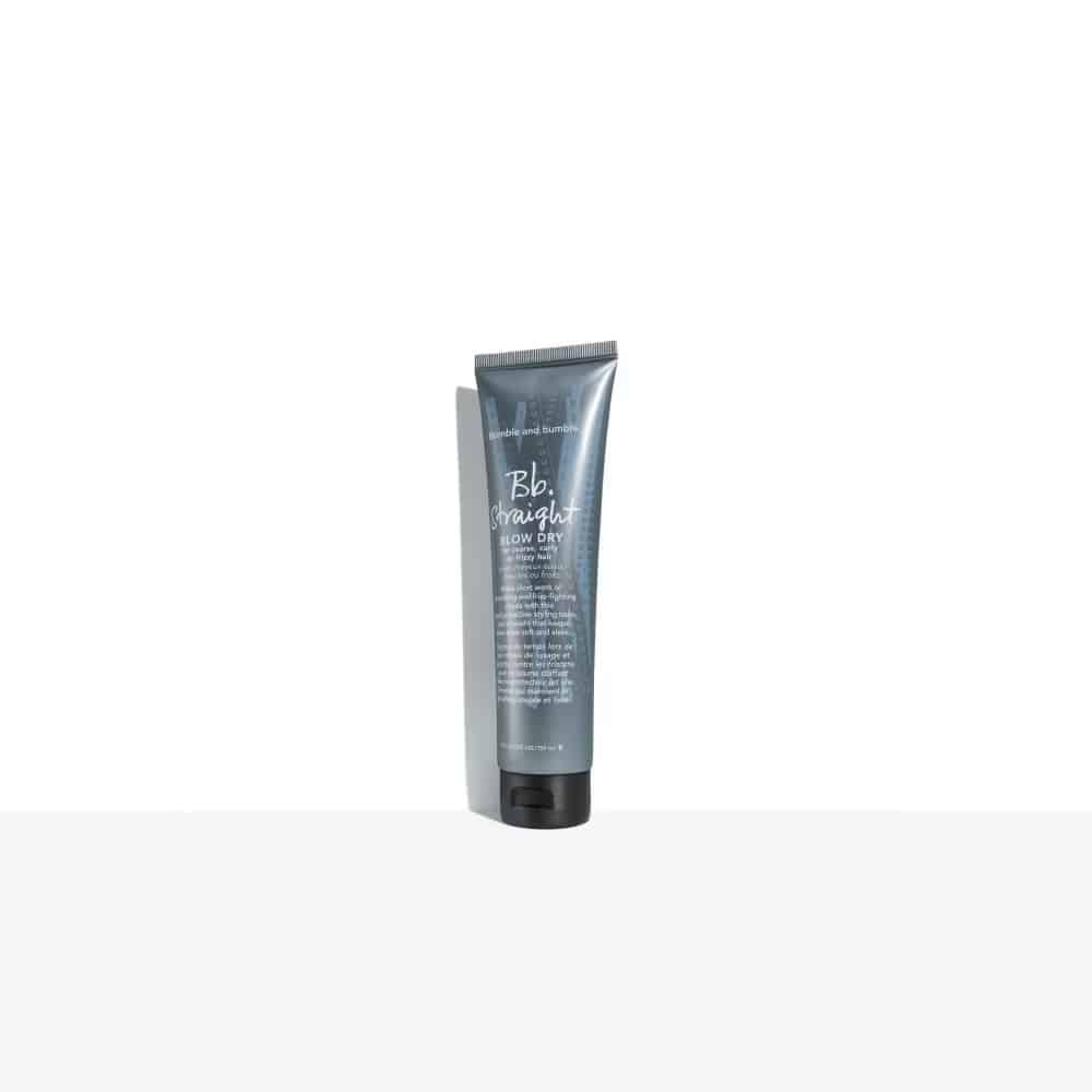Bumble and bumble Straight Blow Dry tube in grey and black packaging.