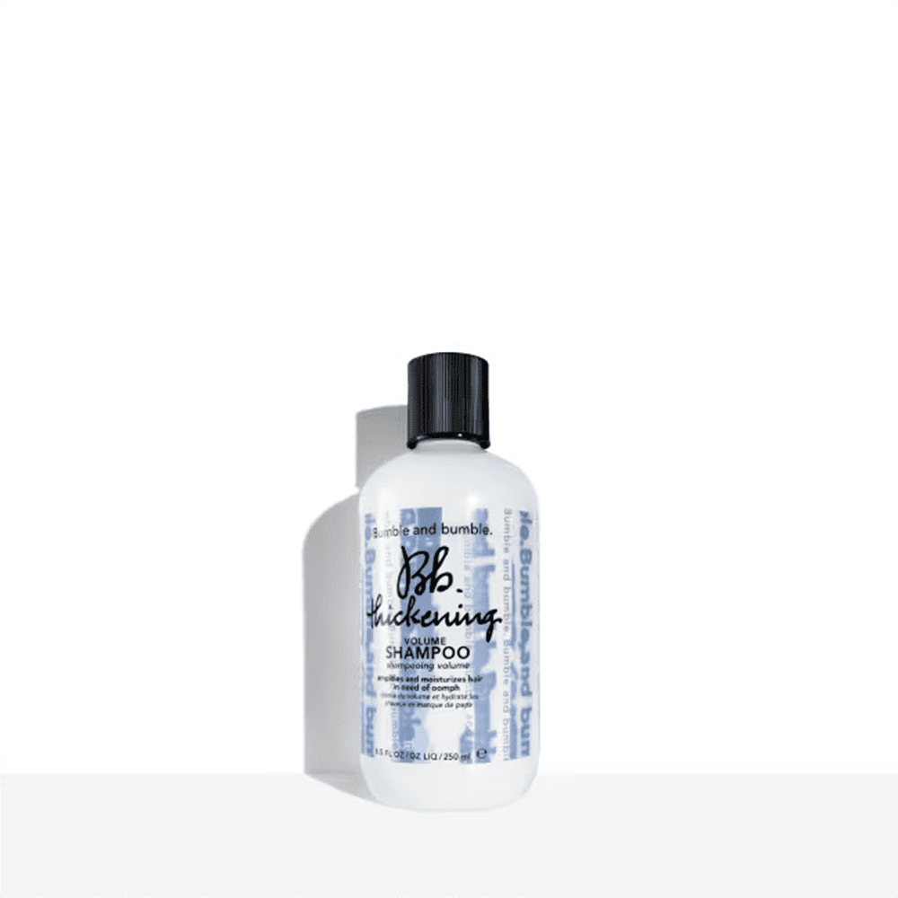 Bumble and Bumble Thickening Volume Shampoo bottle for soft, touchable, and moveable hair volume