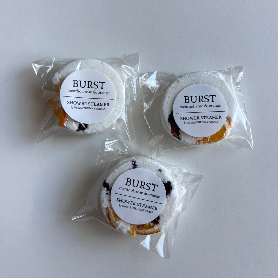Burst Shower Steamer with Menthol, Rose and Sweet Orange - Image 4