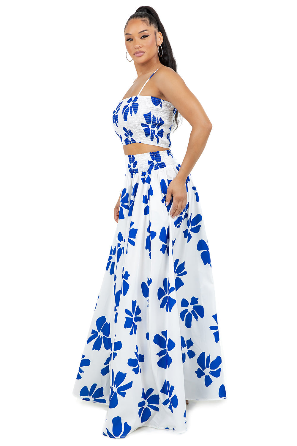 Women's Matching Two-Piece Top and Skirt Set