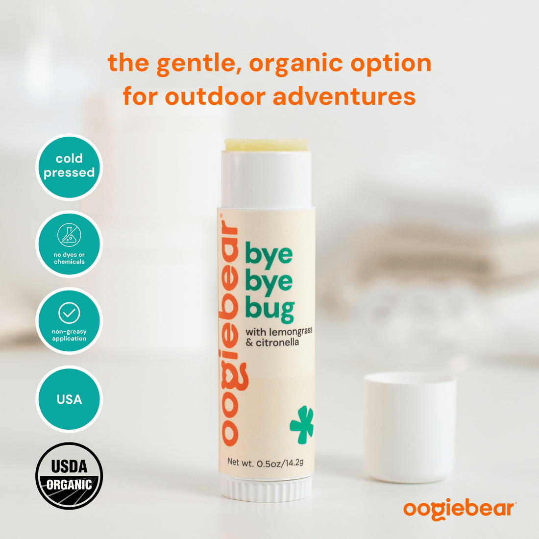 Organic Bug Away Balm with Lemongrass & Citronella for Babies