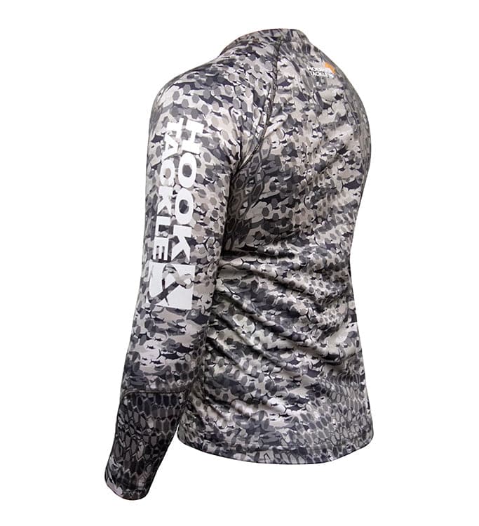 Youth Fishtek UV Long Sleeve Fishing Shirt in Blue - Image 4